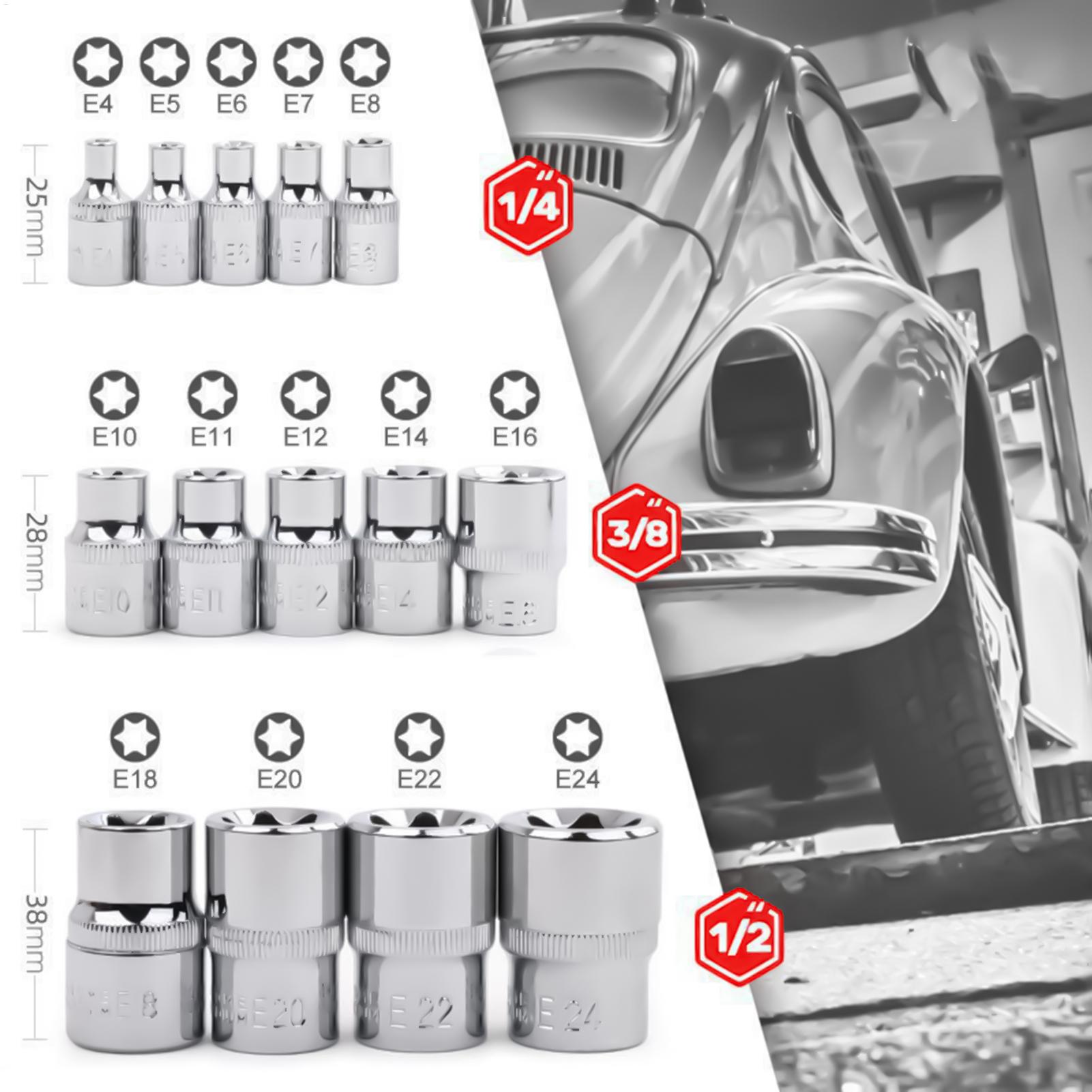 Tools For Garage - ชุดซ็อกเก็ตแบบพกพา ทนทาน ใช้งานได้หลากหลาย ชุดเครื่องมือช่างแบบพกพา สำหรับโรงรถ โรงงาน