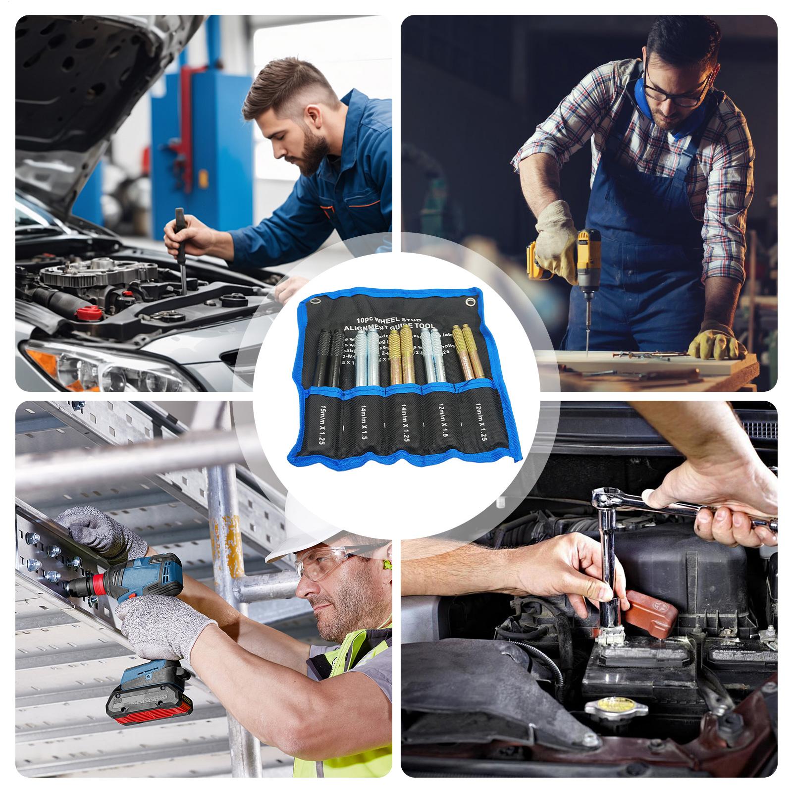 Tools For Garage - หมุดยึดล้อสำหรับงานปรับตั้งล้อ 10 ชิ้น ใช้ได้ทั่วไป ป้องกันสนิม กันลื่น