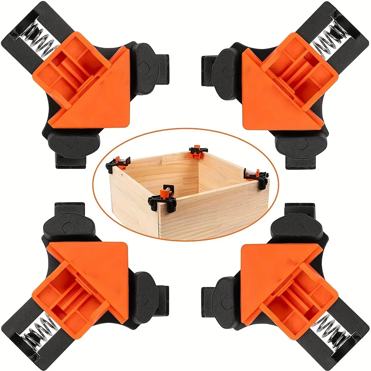 Angle Clamp 90 - แคลมป์จับยึดงานไม้แบบมุมฉาก 90 องศา ° ตัวล็อคตำแหน่งมุมพร้อมขากรรไกรปรับได้ อุปกรณ์ล็อคเชื่อมแบบรวดเร็ว